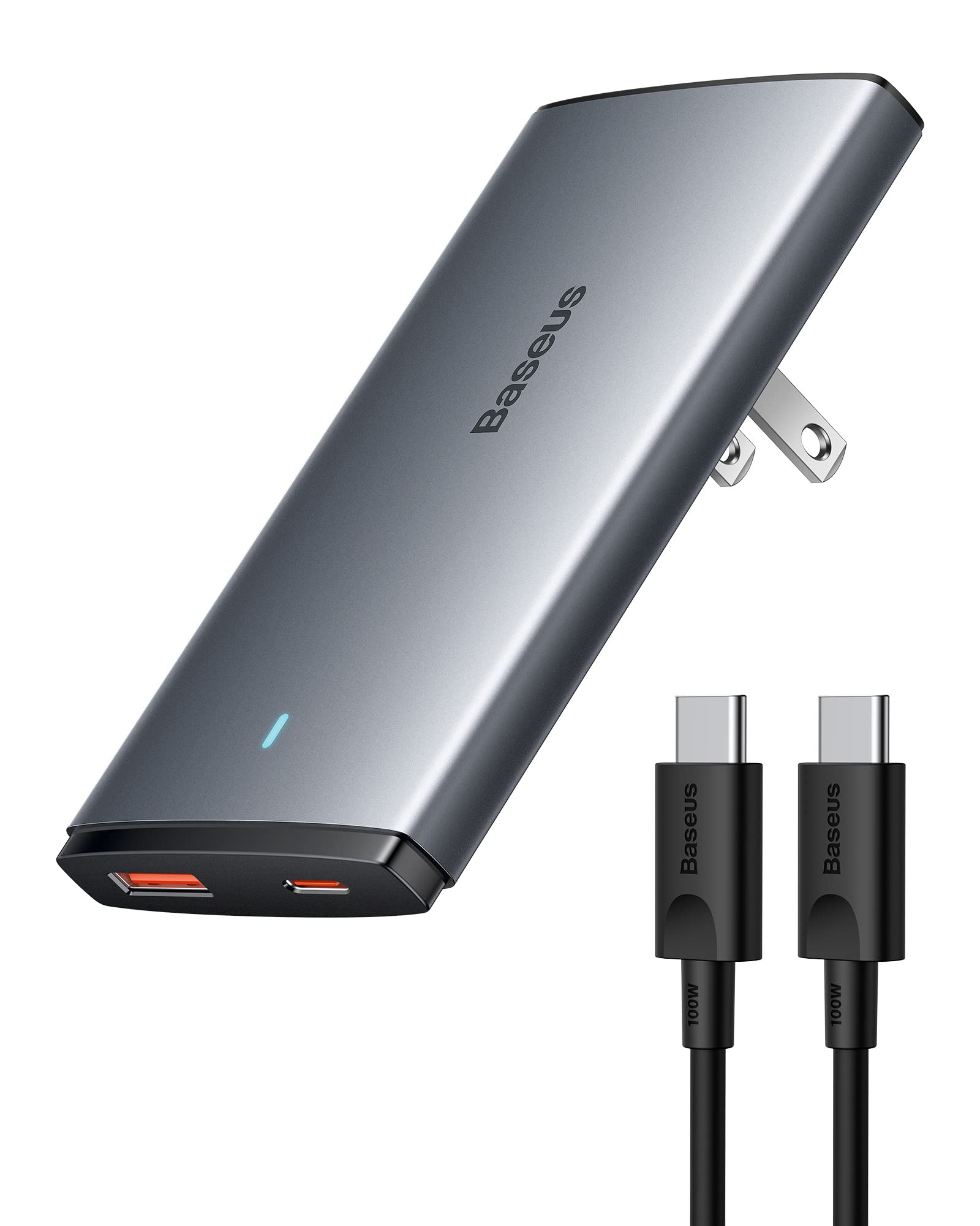 Amazon | Baseus PD 充電器 65W 2ポート 急速充電器 【1.68cm 極